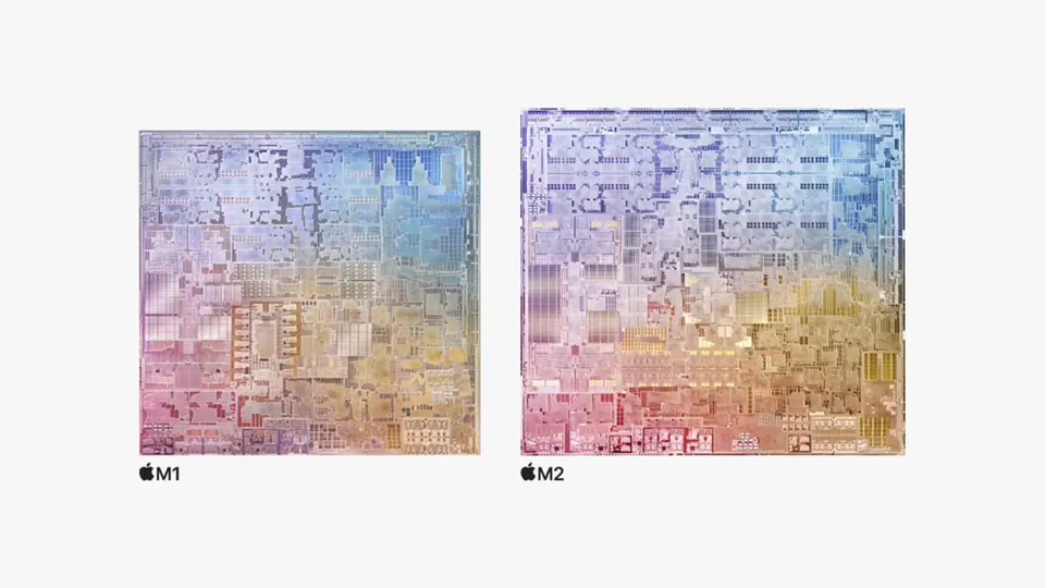 So sánh die chip Apple M1 và M2
