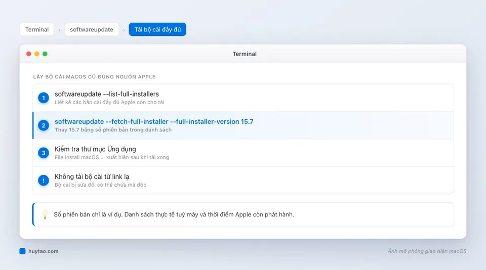 Hạ cấp macOS về bản cũ: 3 cách và giới hạn cần biết