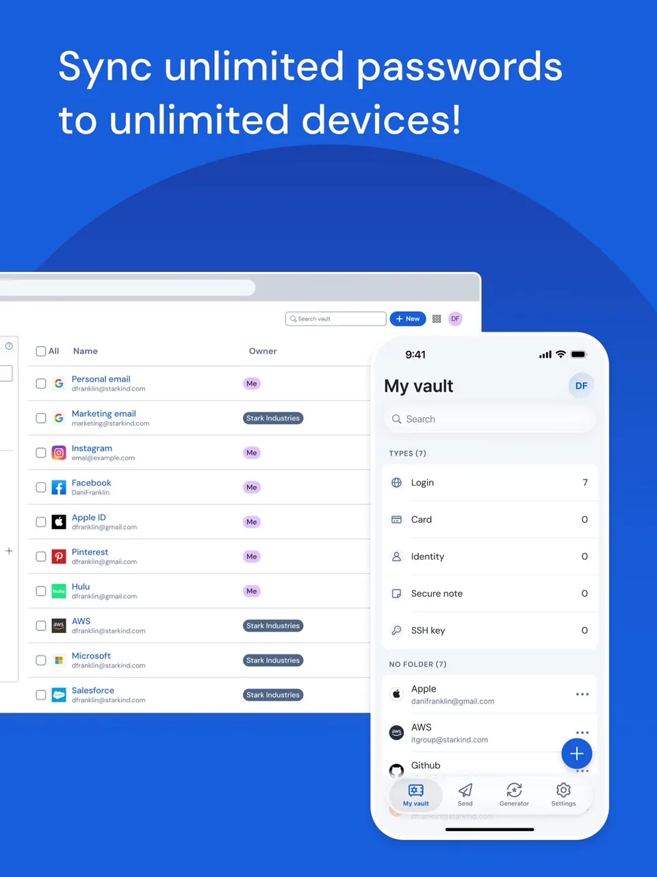 Giao diện Bitwarden trên Mac