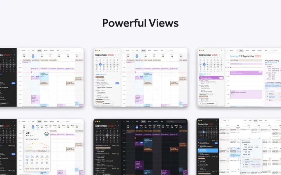 Giao diện Fantastical trên macOS (3/3). (Ảnh: App Store)