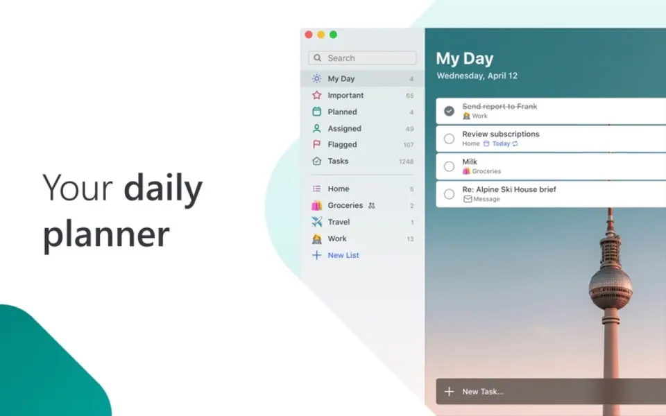 Giao diện Microsoft To Do trên macOS (1/3). (Ảnh: App Store)