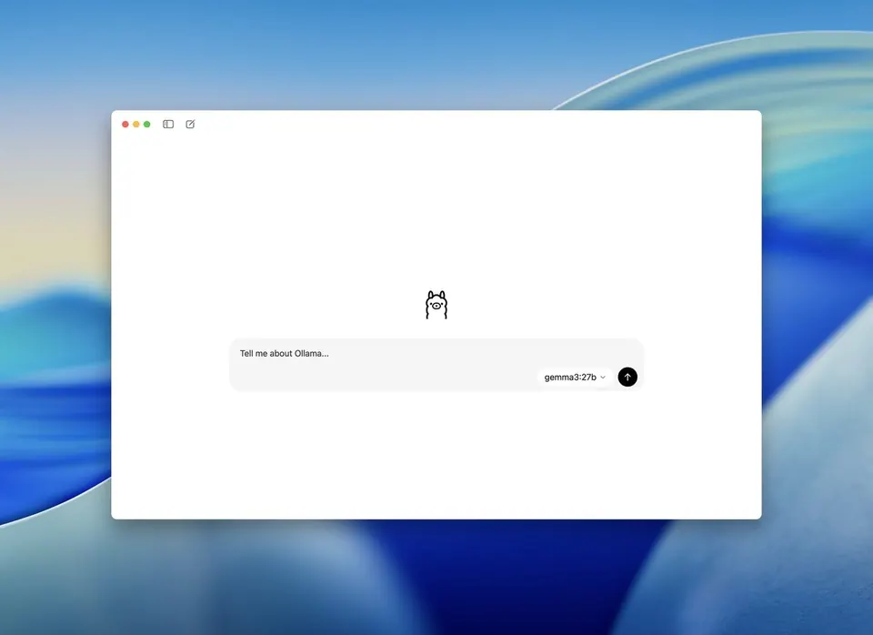 Cửa sổ chat của app Ollama trên macOS. (Ảnh: Ollama)