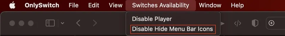 Bảng công tắc tiện ích của OnlySwitch
