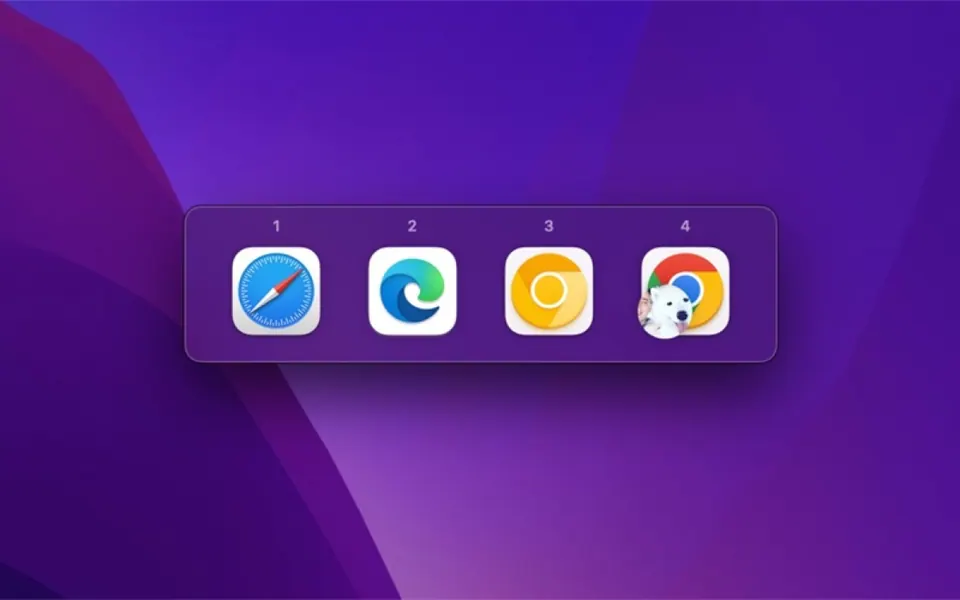 Bảng chọn trình duyệt của Velja (2/2). (Ảnh: App Store)