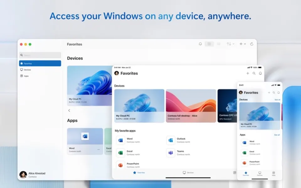 Giao diện Windows App trên Mac (2/3). (Ảnh: App Store)