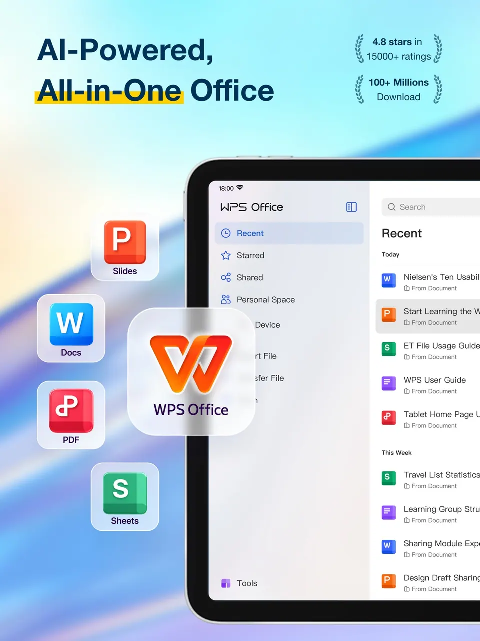 Giao diện soạn thảo văn bản của WPS Office