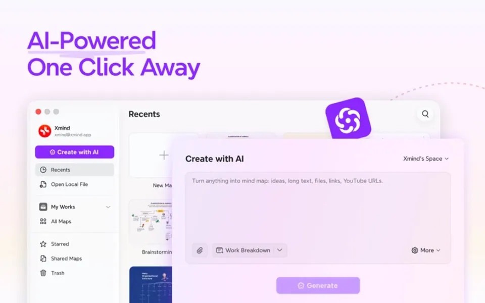 Giao diện Xmind trên macOS (2/3). (Ảnh: App Store)